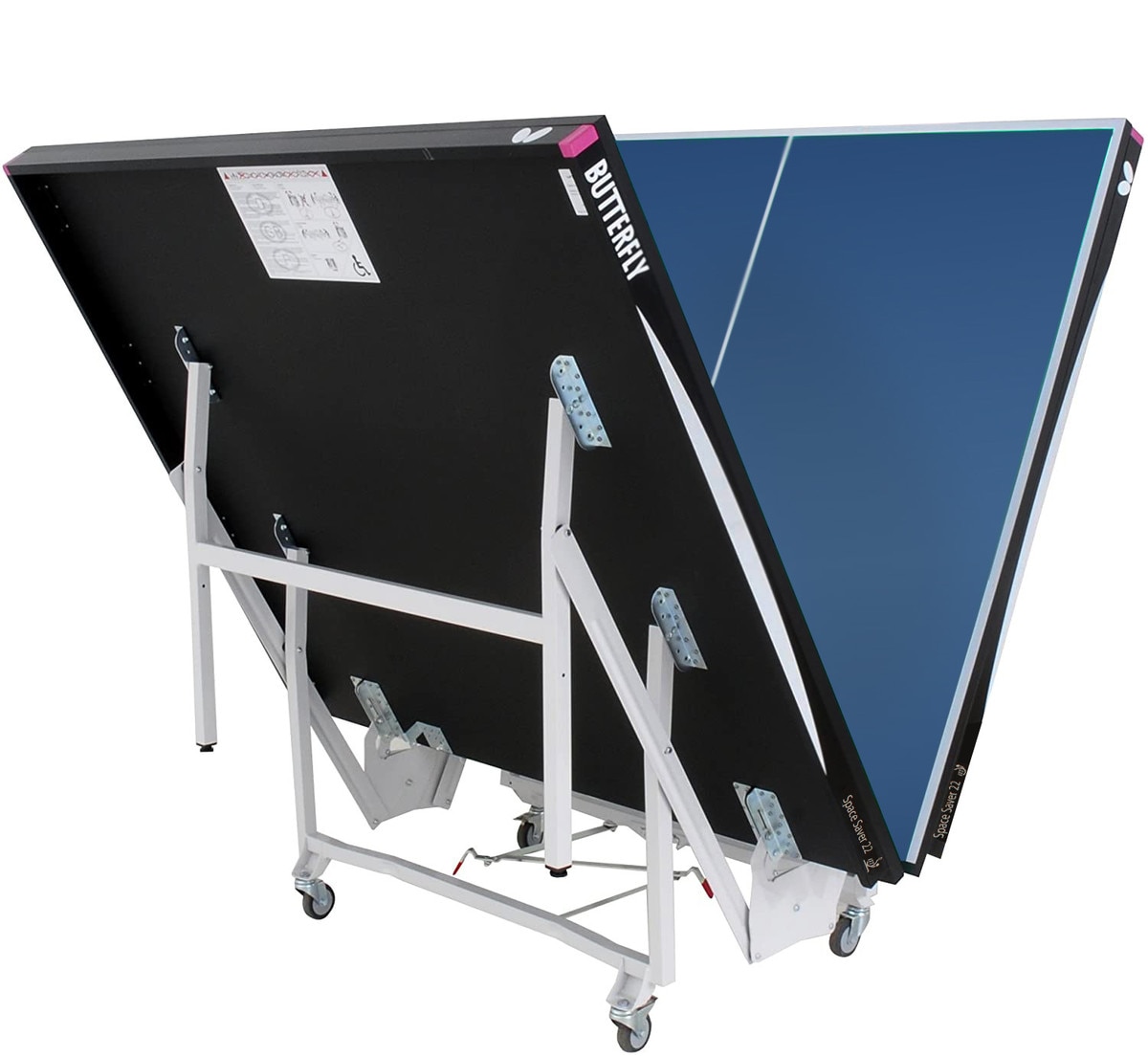 Butterfly Space Saver 22 Table Tennis Table - Blue - Folding 2